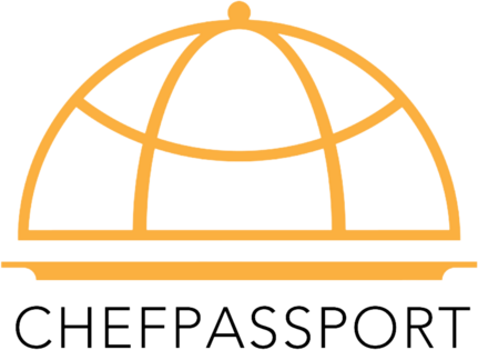 ChefPassport Logo, a plate dome with latitude and longitude lines with ChefPassport underneath.
