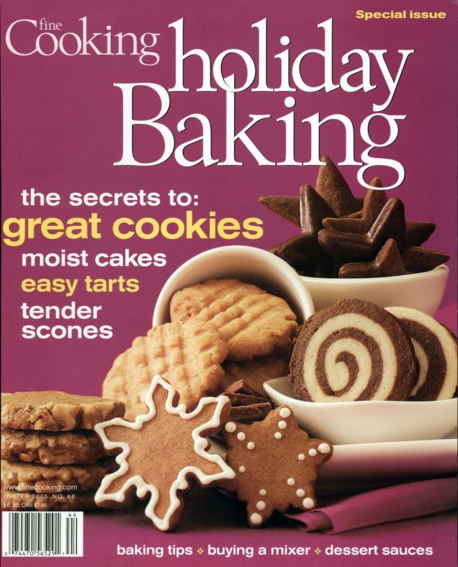 Front cover of Fine Cooking issue #68 Holiday Baking special with tips and tricks on achieving the best holiday bakes
